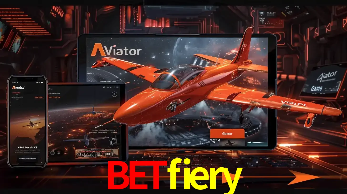 Apresentação tecnológica do jogo Aviator com um avião saindo da tela de um tablet, demonstrando a experiência imersiva em múltiplos dispositivos no betfiery.