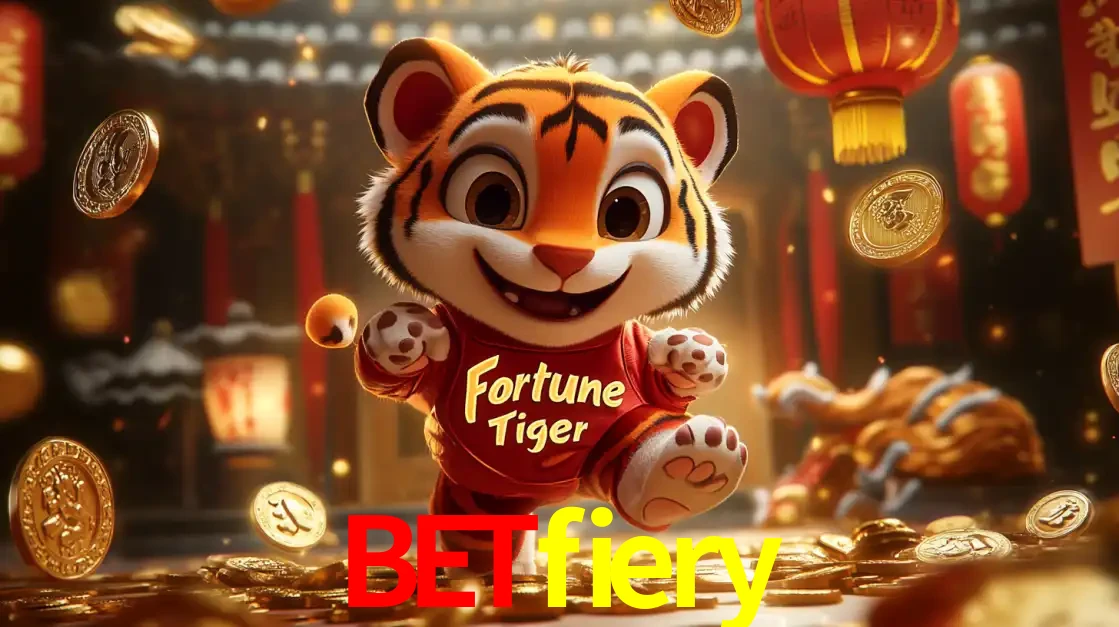 O alegre personagem do Fortune Tiger correndo sobre um caminho de moedas de ouro, simbolizando os grandes prêmios e a diversão do popular jogo de slot do betfiery.